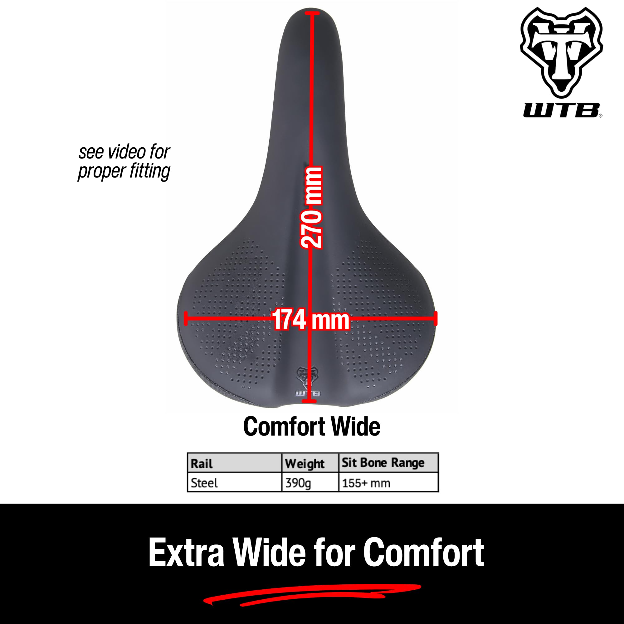 Amazon | WTB コンフォートワイドスチールブラックサドル | WTB | サドル